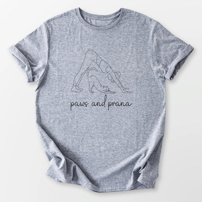 Paws and Prana Tee Sport Grey T-Shirt