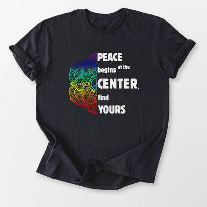 Peace Begins Tee Black T-Shirt
