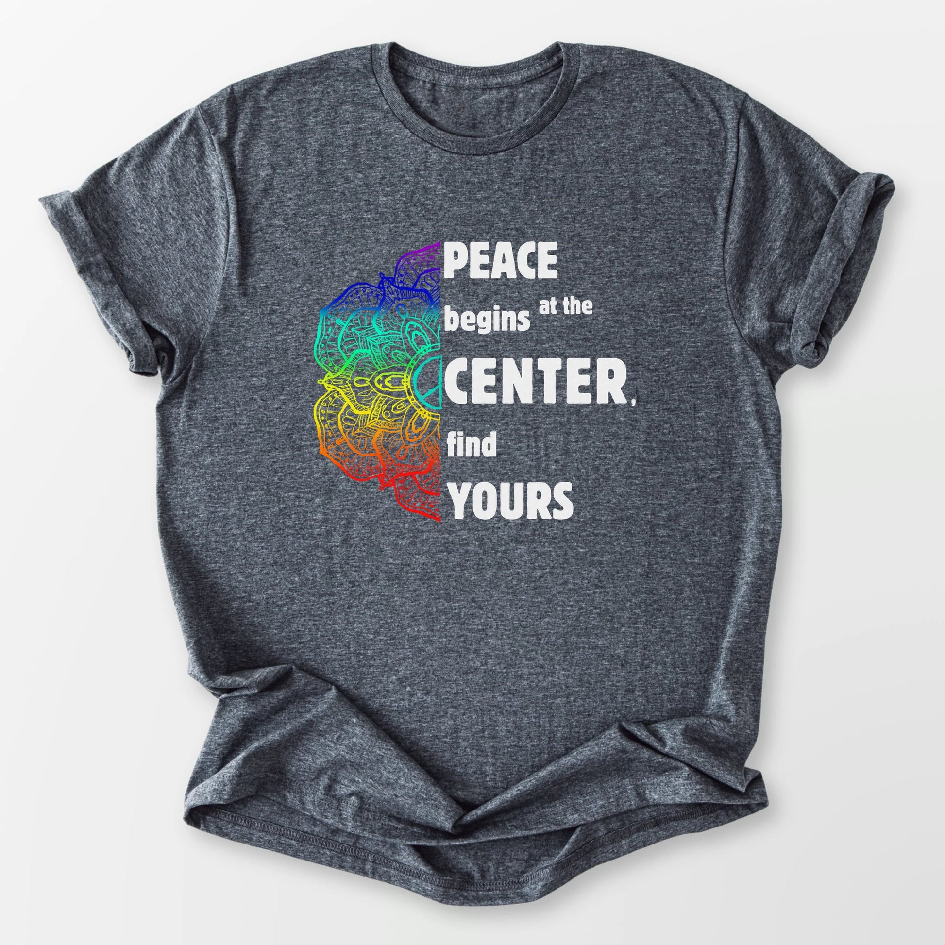 Peace Begins Tee Dark Heather Grey T-Shirt