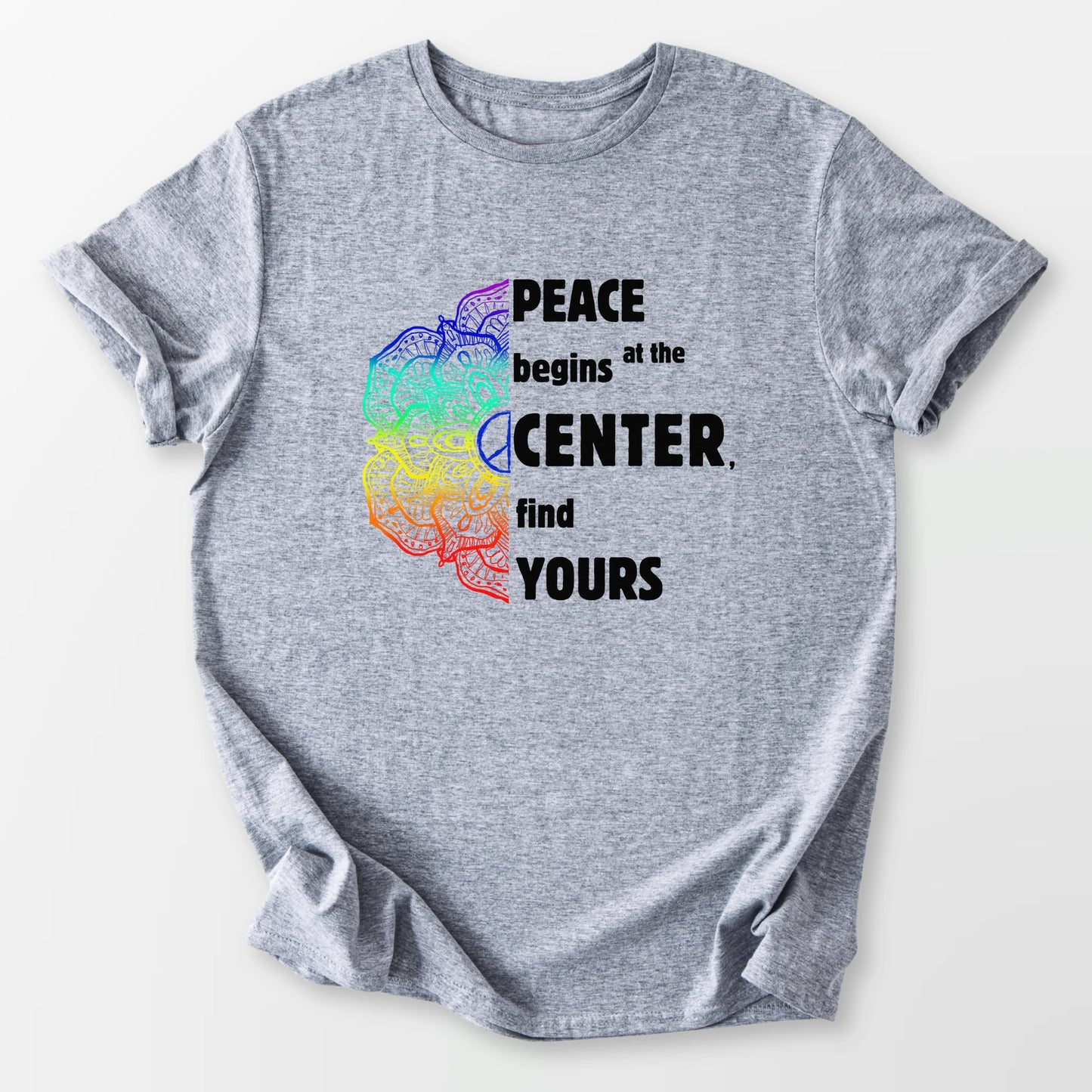 Peace Begins Tee Sport Grey T-Shirt