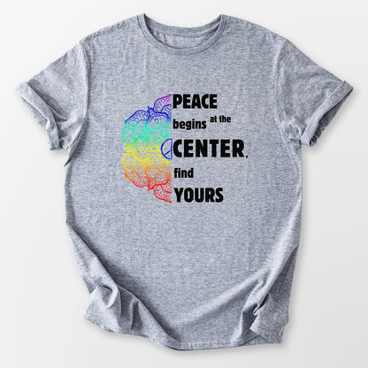Peace Begins Tee Sport Grey T-Shirt