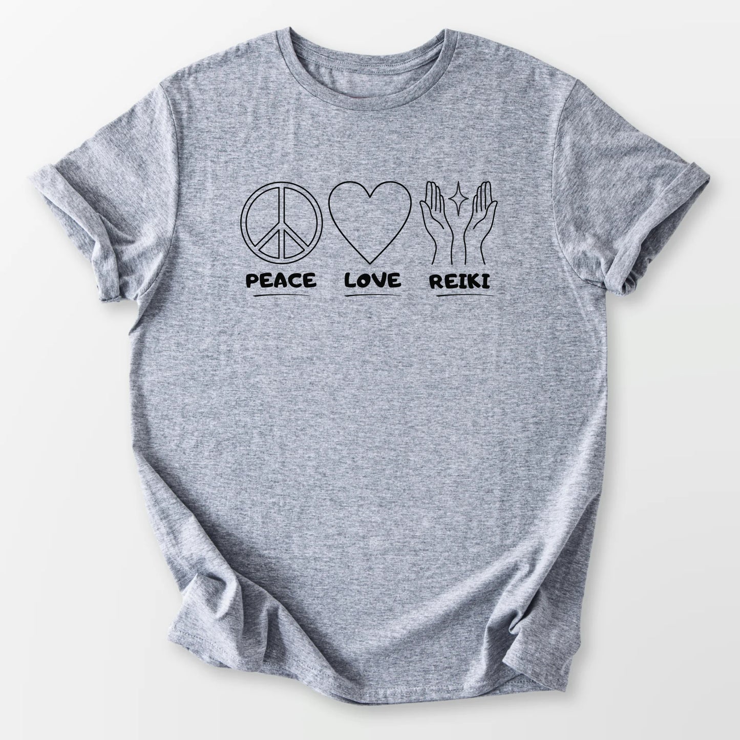Peace Love Reiki Tee Sport Grey T-Shirt