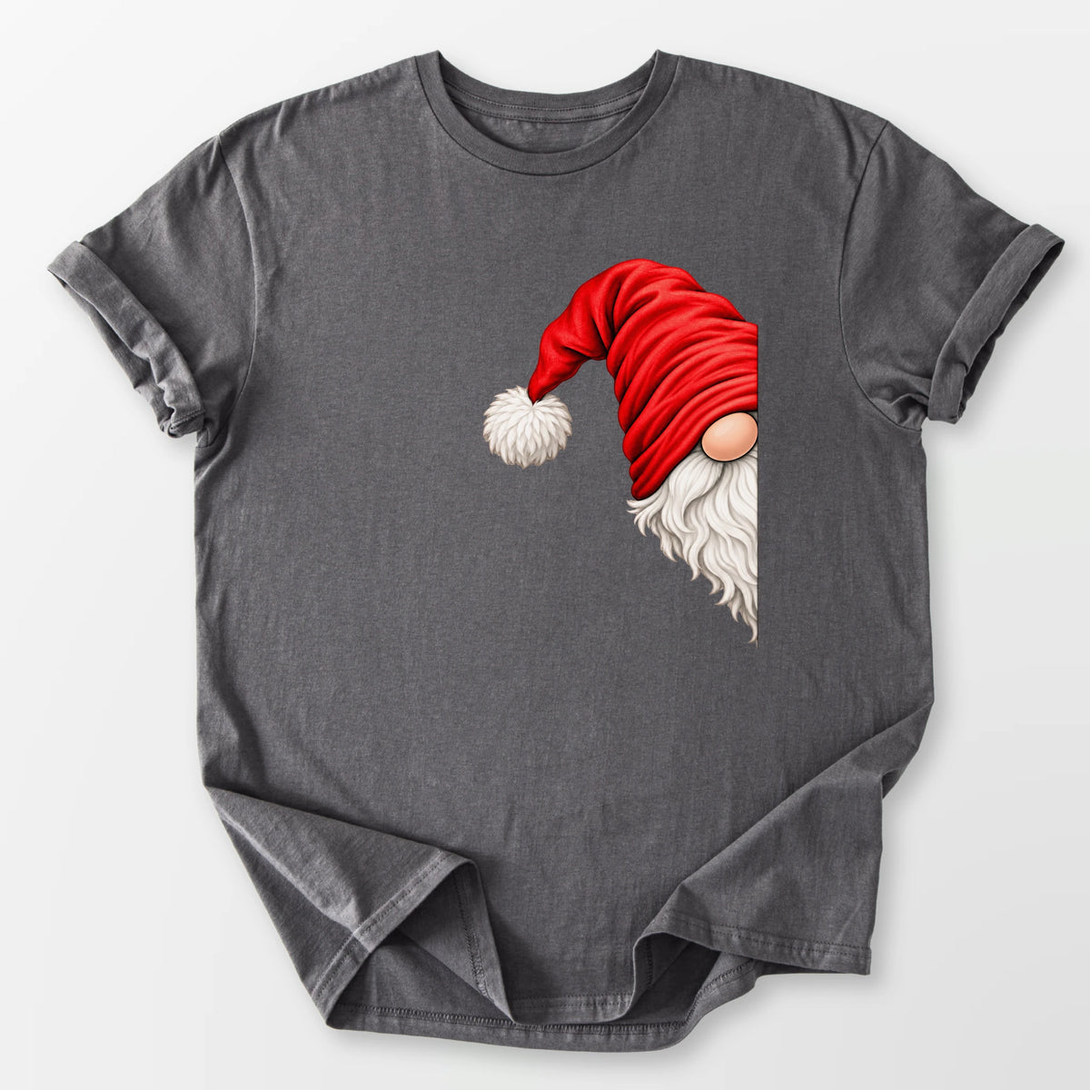 Peeking Gnome Tee Charcoal T-Shirt