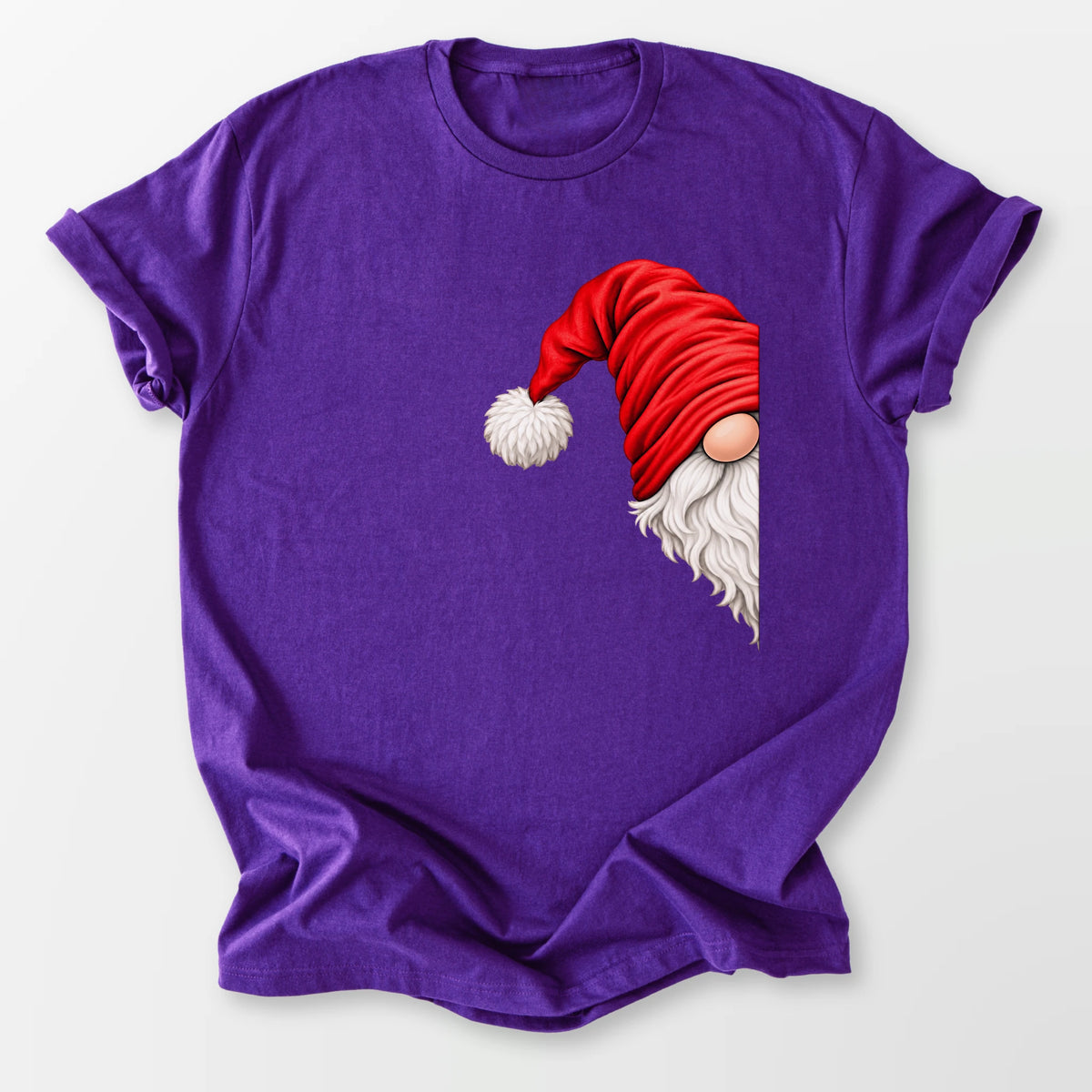 Peeking Gnome Tee Purple T-Shirt