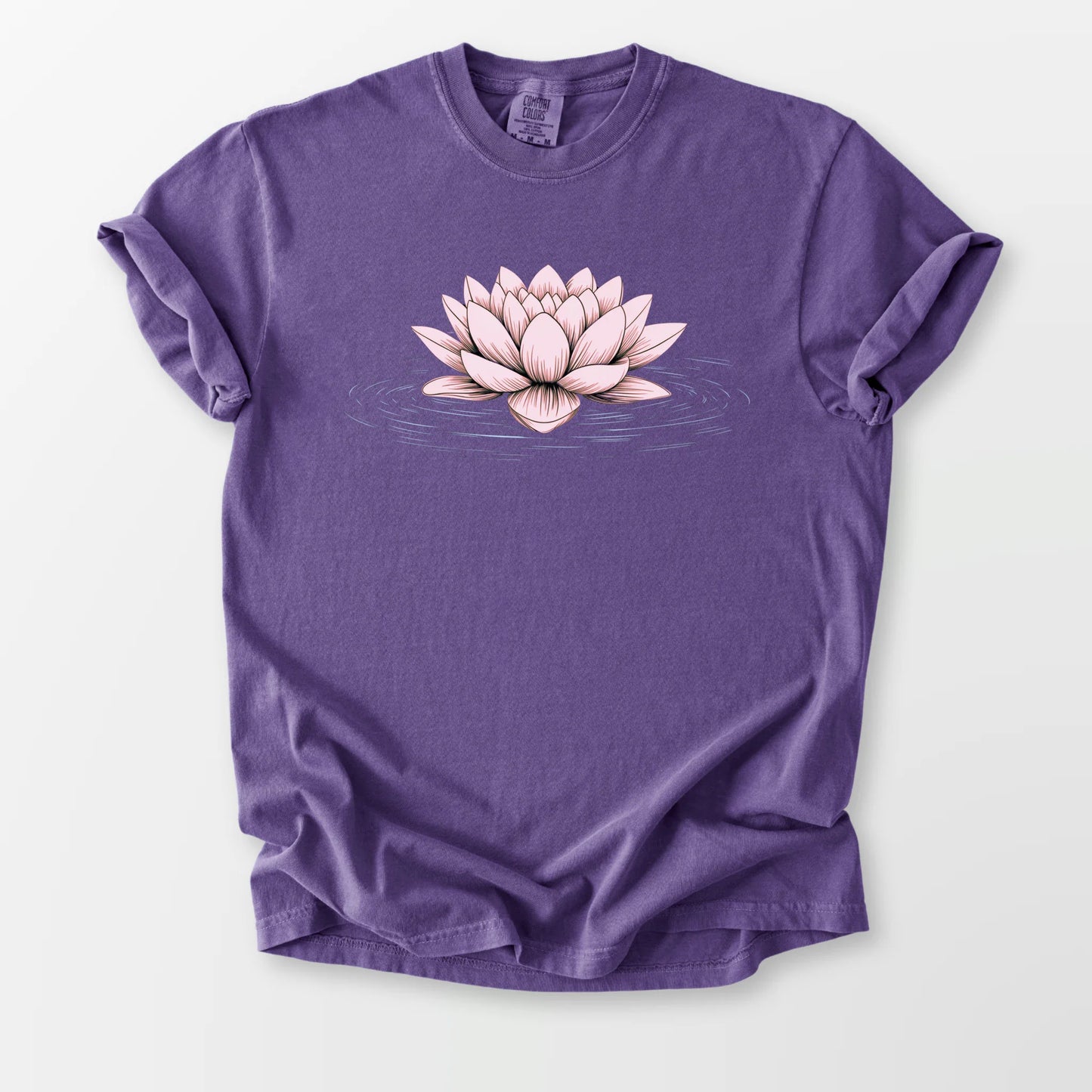 Pink Floating Lotus Comfort Tee Grape T-Shirt