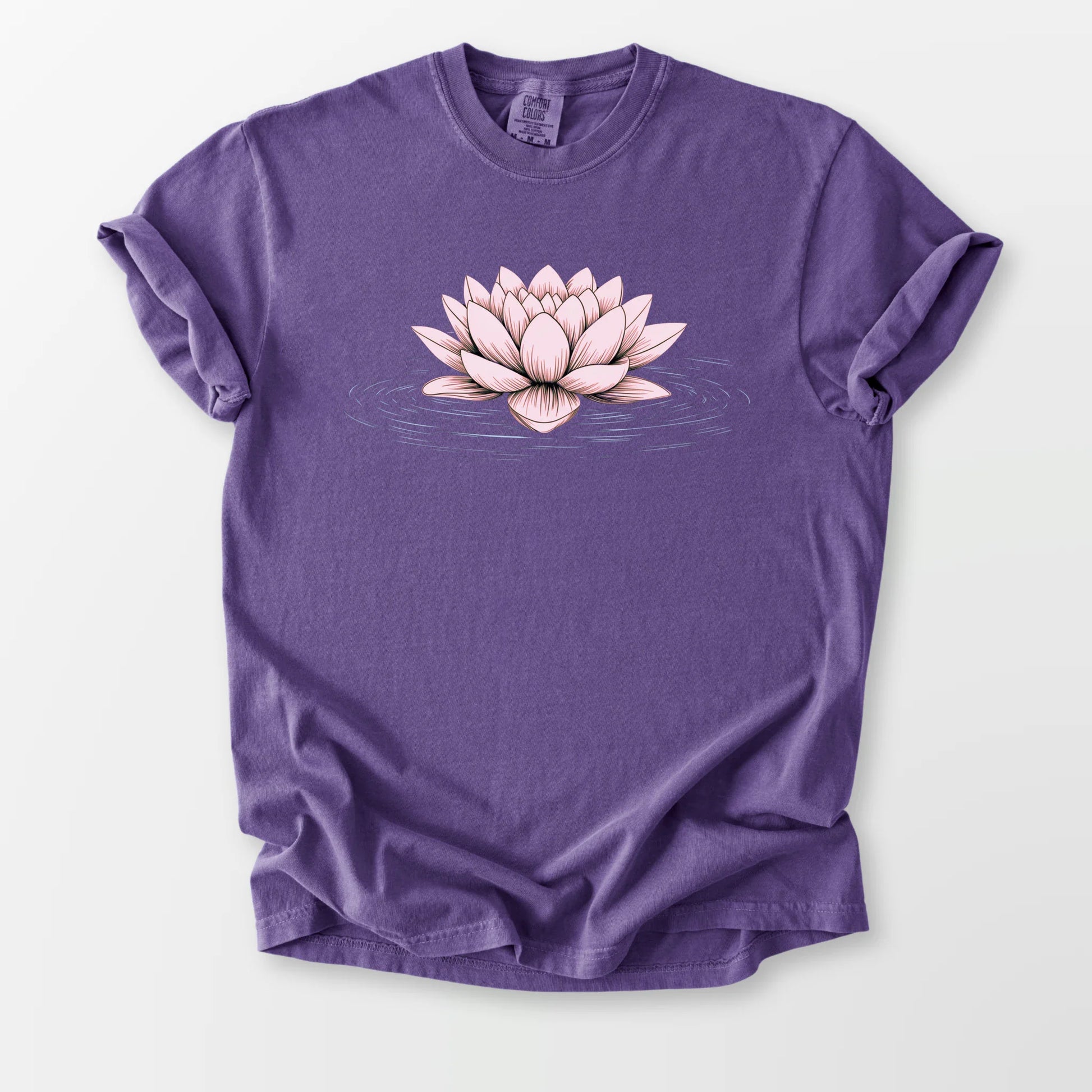 Pink Floating Lotus Comfort Tee Grape T-Shirt