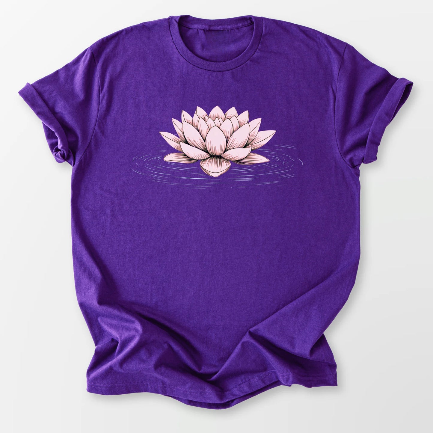 Pink Floating Lotus Tee Purple T-Shirt