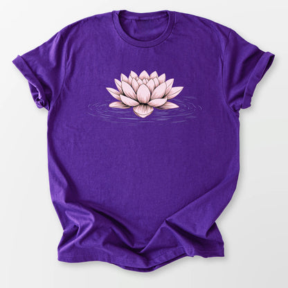 Pink Floating Lotus Tee Purple T-Shirt