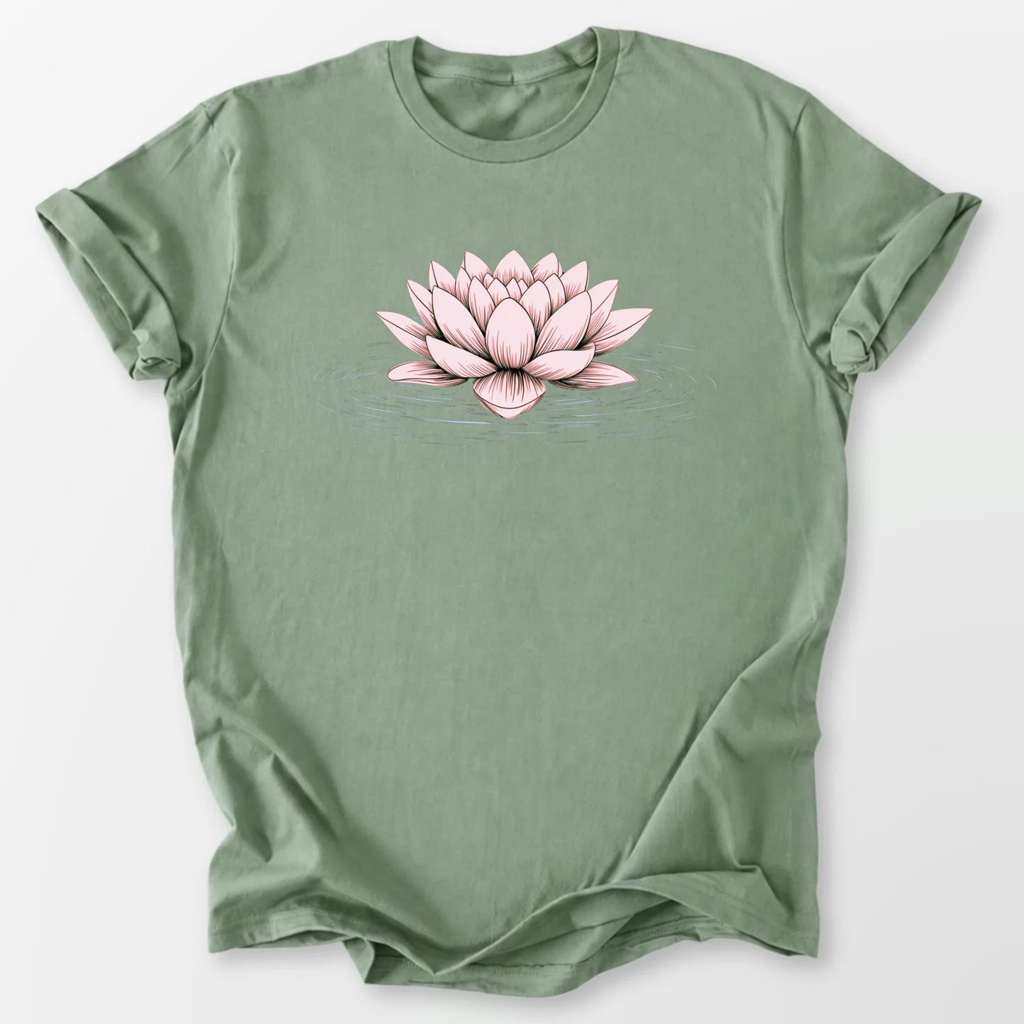 Pink Floating Lotus Tee Sage T-Shirt