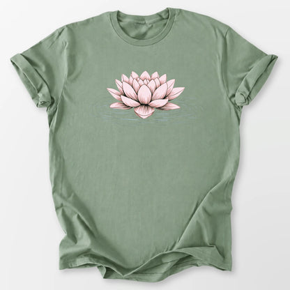 Pink Floating Lotus Tee Sage T-Shirt