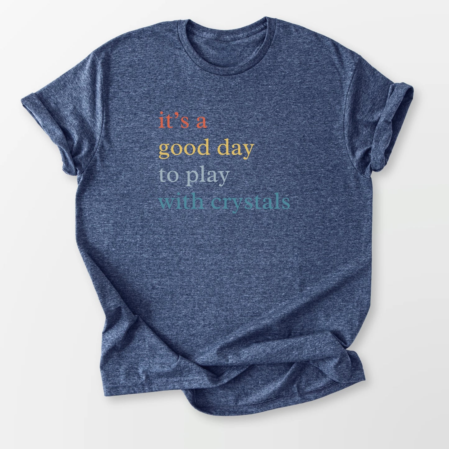 Play With Crystals Tee Heather Navy T-Shirt