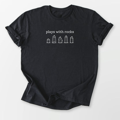 Plays With Rocks Tee Black T-Shirt