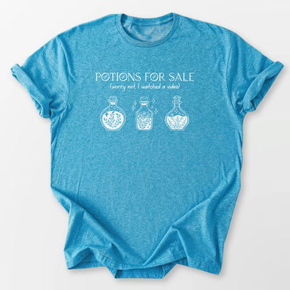Potions for Sale Tee Heather Sapphire T-Shirt