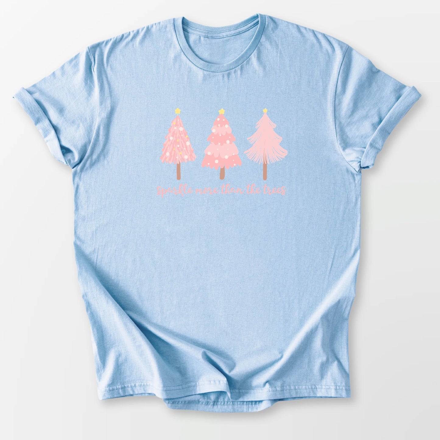 Pretty in Pink Sparkle Tee Light Blue T-Shirt