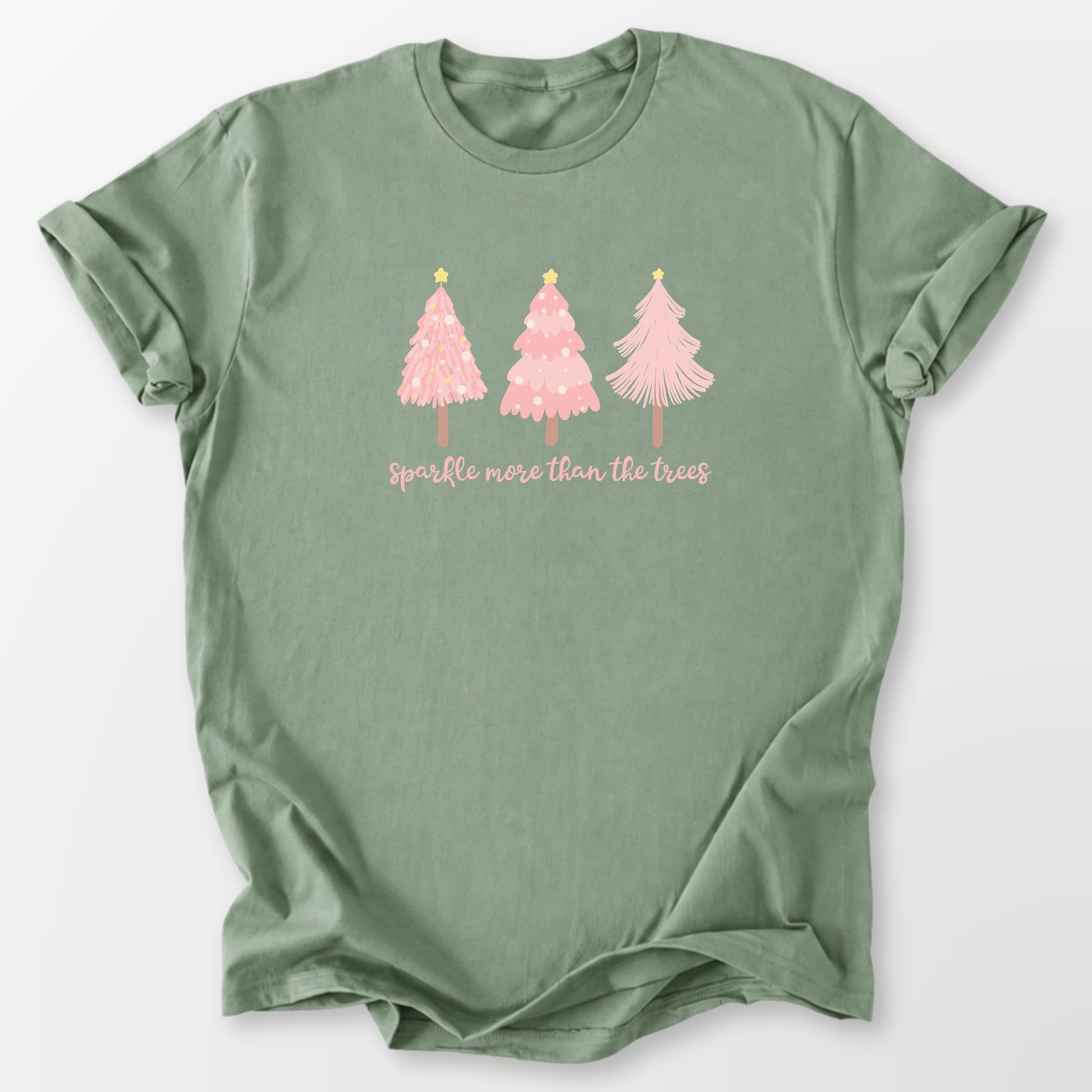 Pretty in Pink Sparkle Tee Sage T-Shirt
