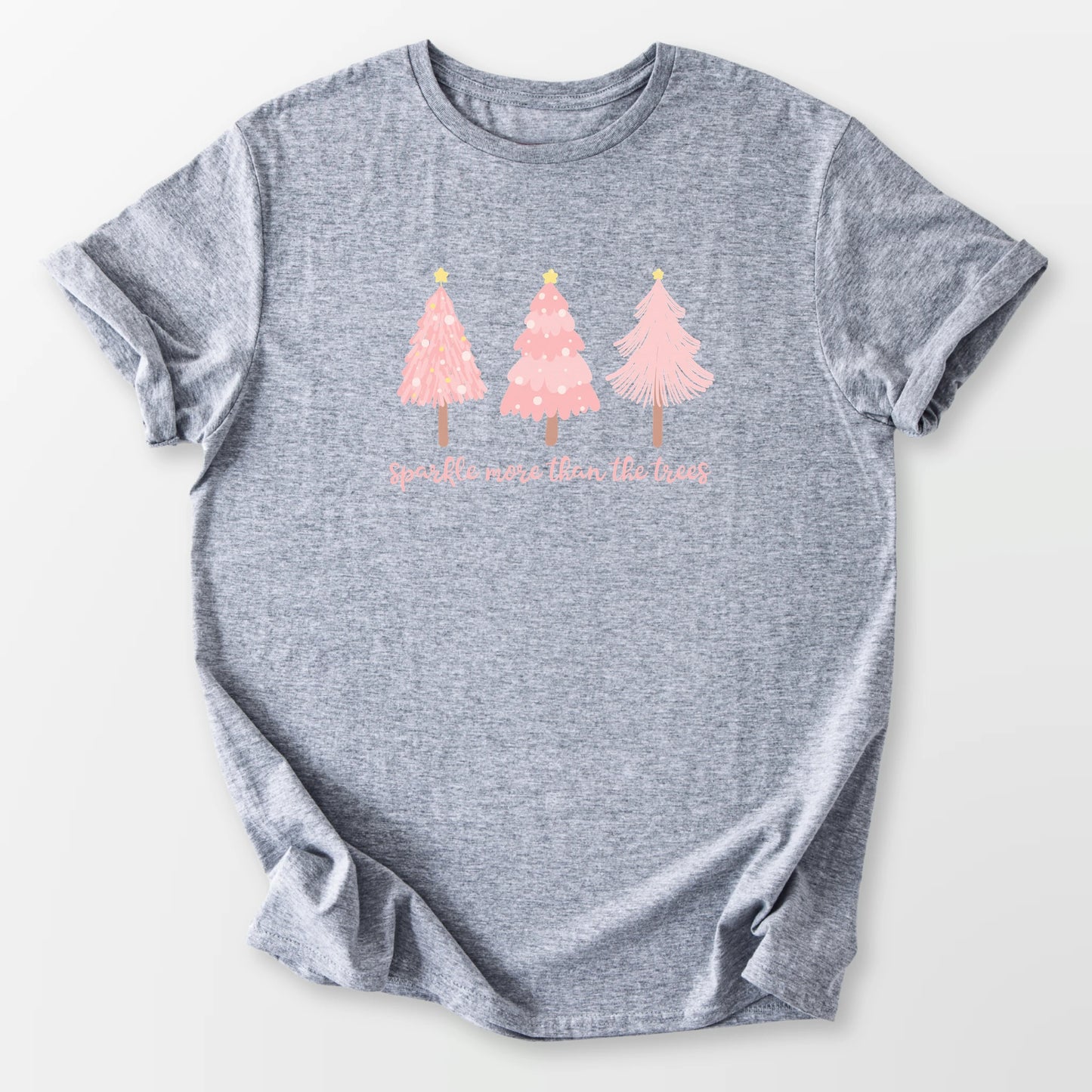 Pretty in Pink Sparkle Tee Sport Grey T-Shirt
