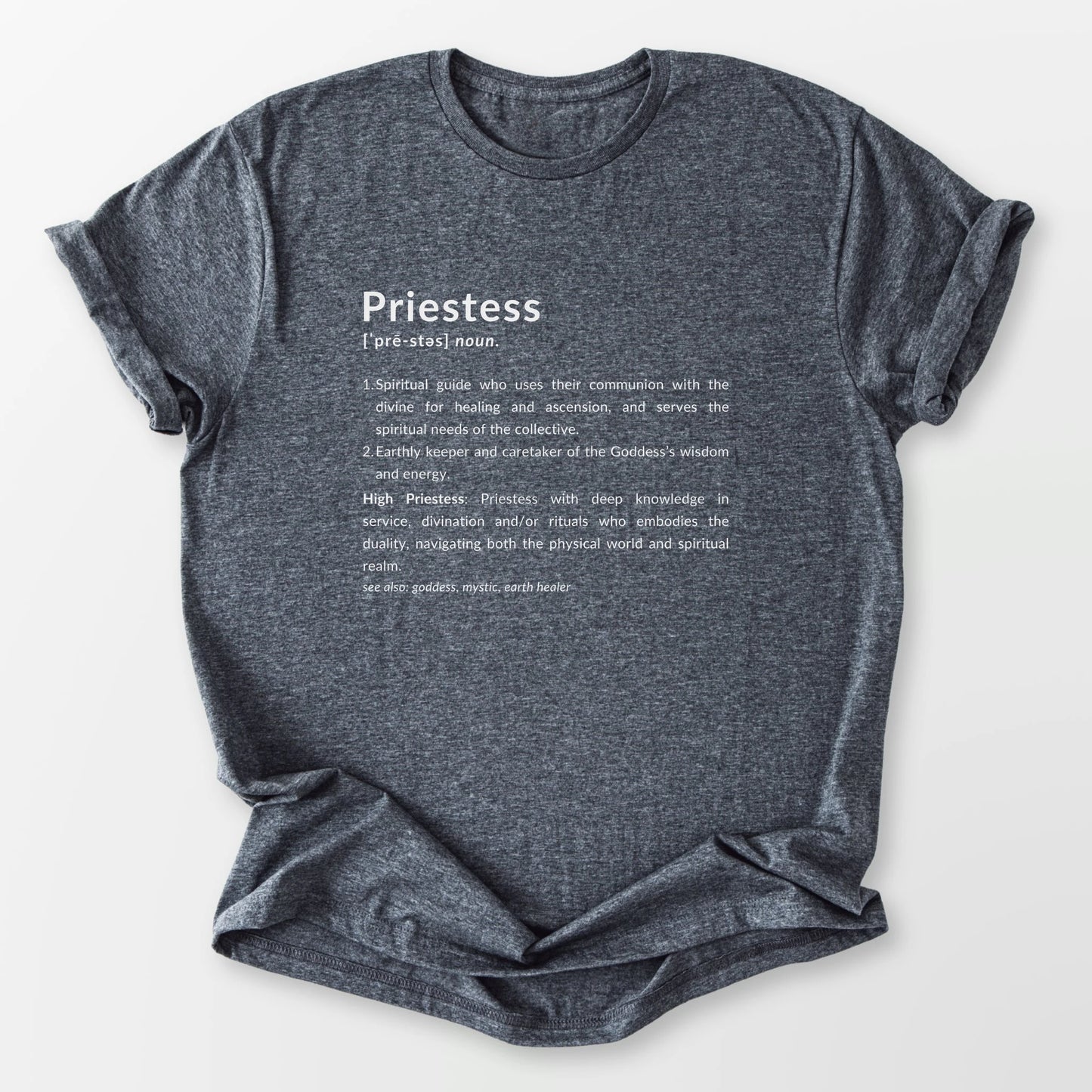 Priestess Definition Tee Dark Heather Grey T-Shirt