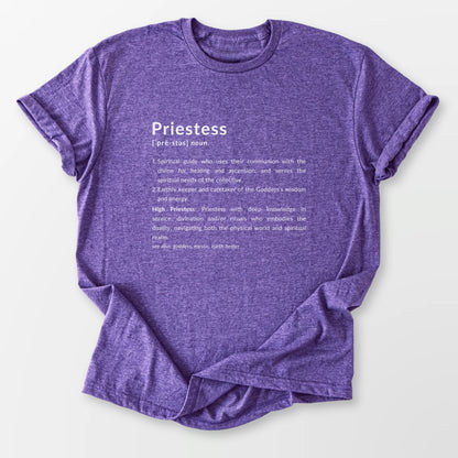 Priestess Definition Tee Heather Purple T-Shirt