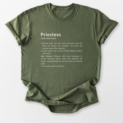 Priestess Definition Tee Military Green T-Shirt