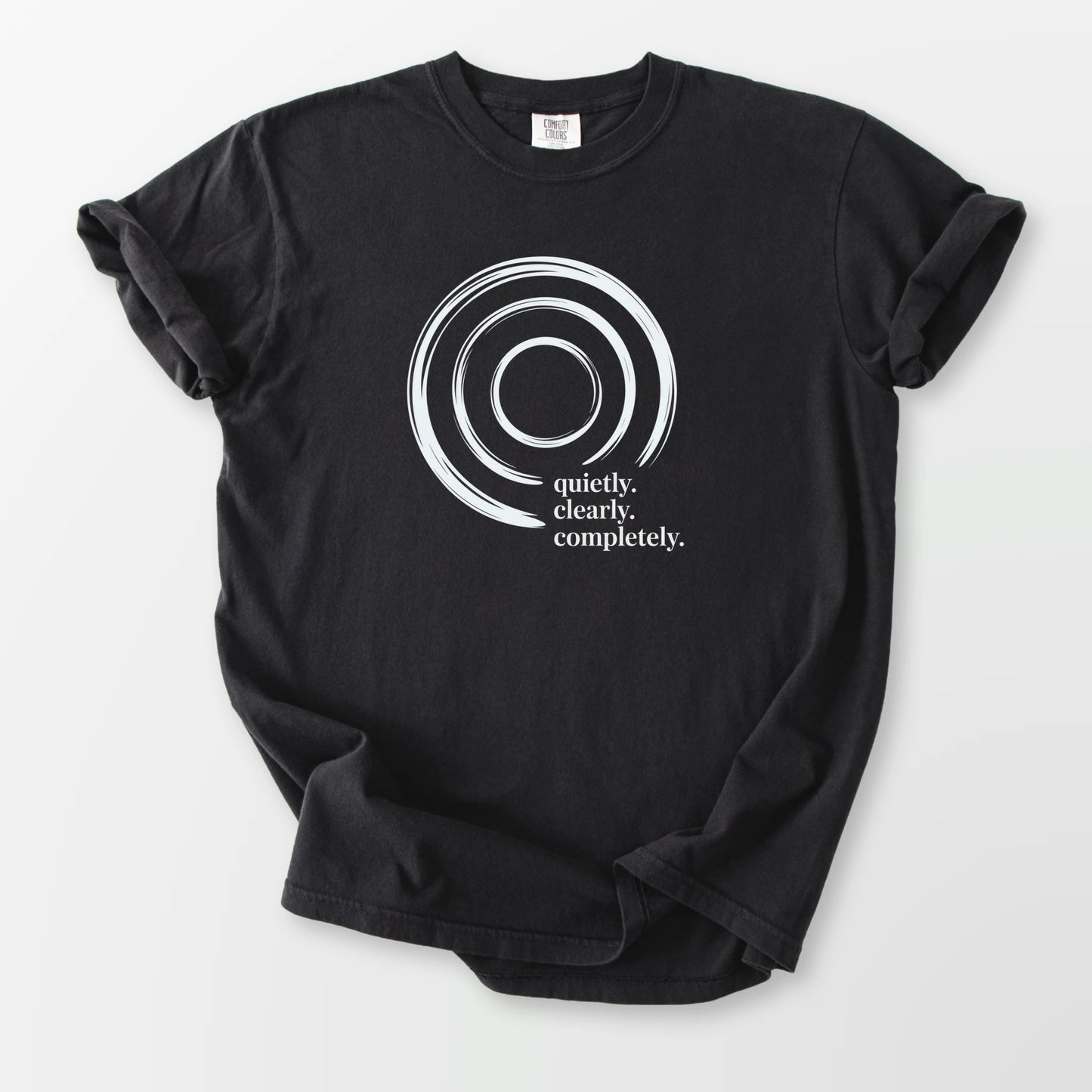 Quietly Clearly Comfort Tee Black T-Shirt