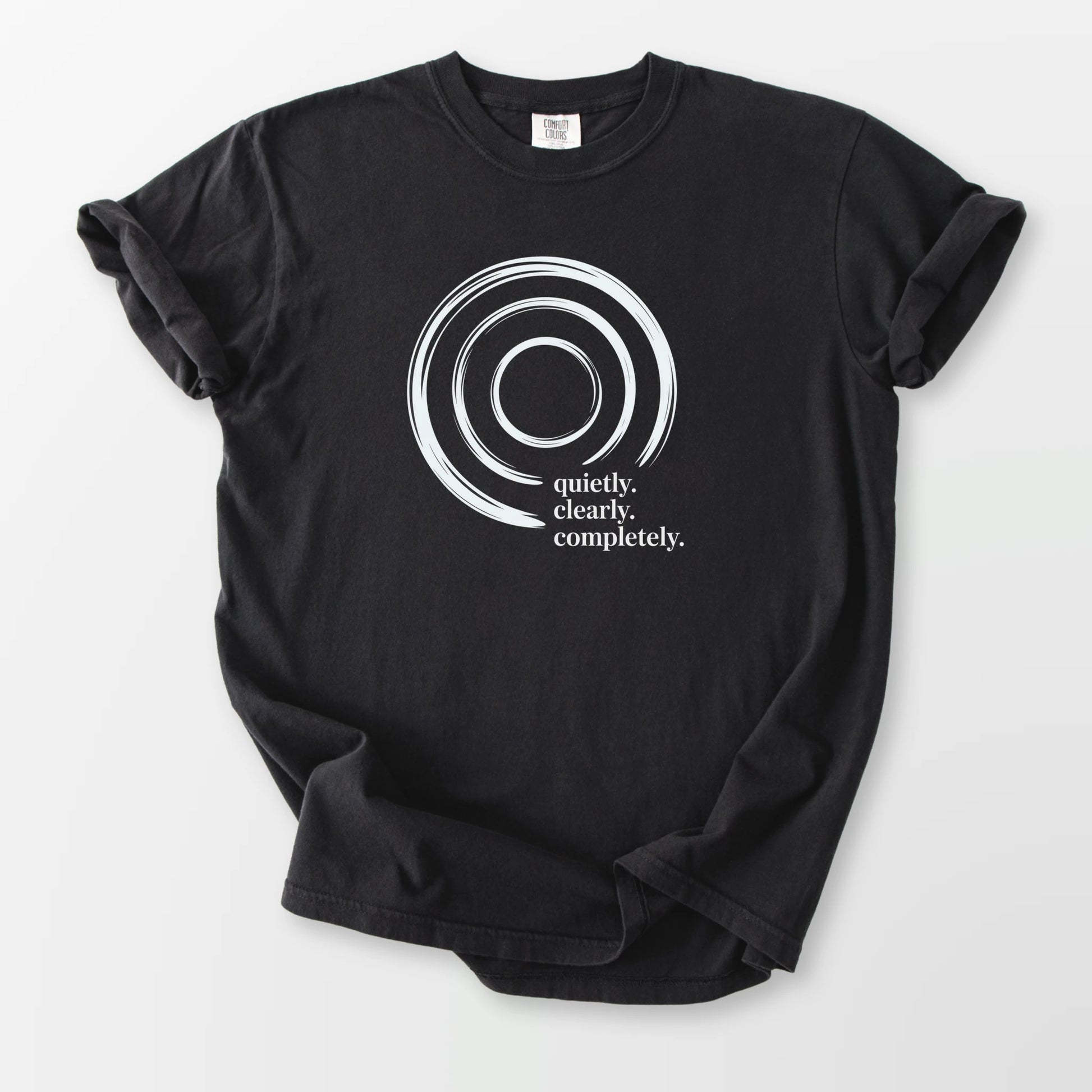 Quietly Clearly Comfort Tee Black T-Shirt