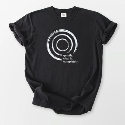 Quietly Clearly Comfort Tee Black T-Shirt