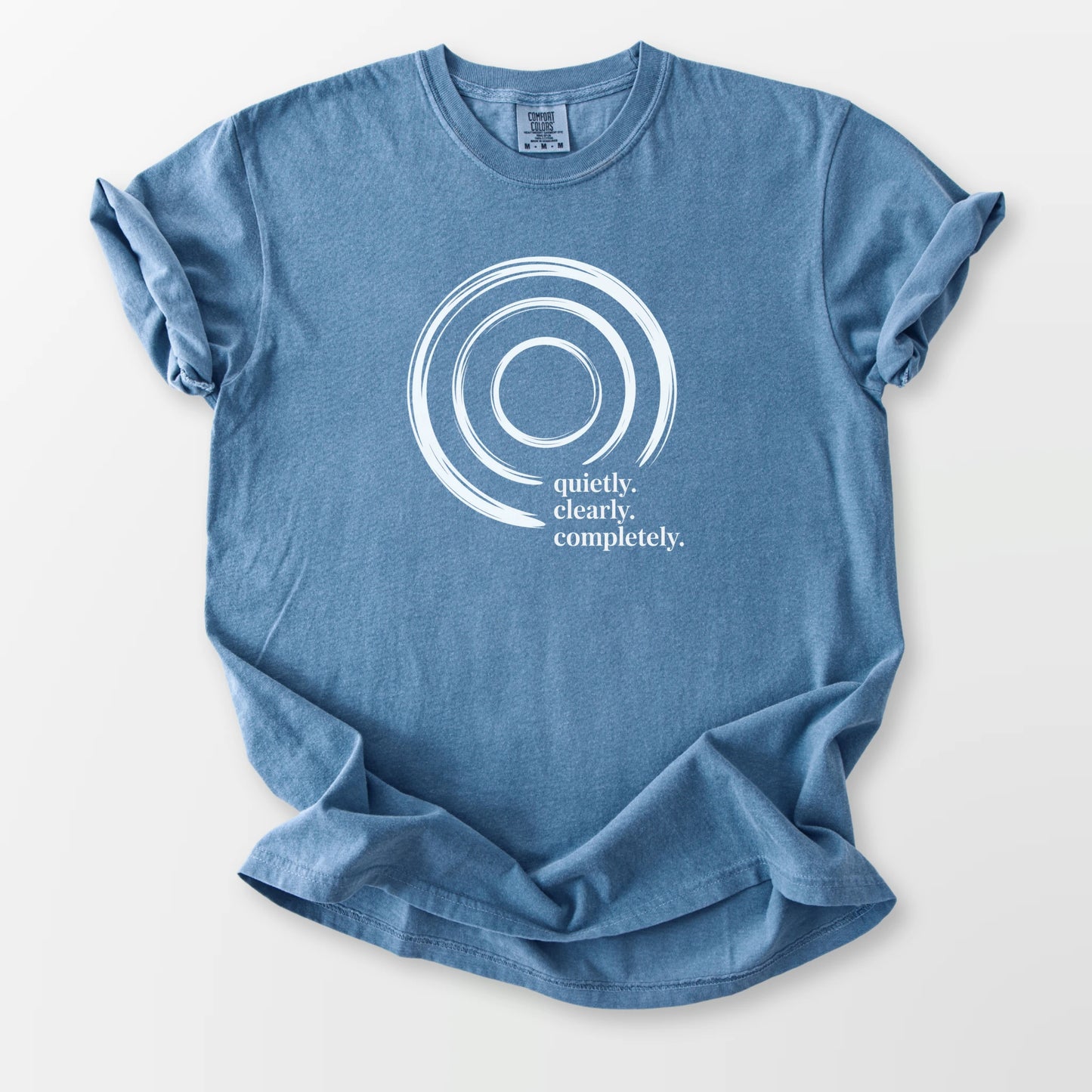 Quietly Clearly Comfort Tee Blue Jean T-Shirt