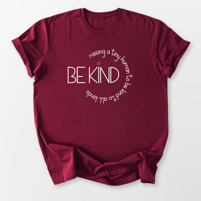 Raising A Tiny Human Tee Maroon T-Shirt