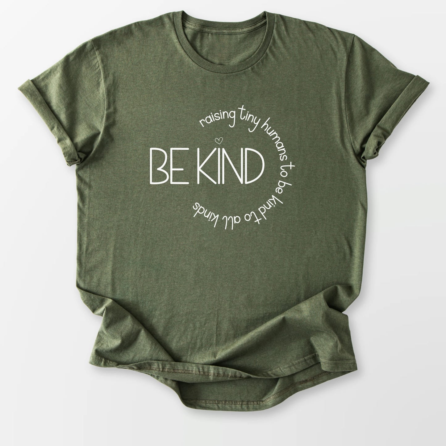 Raising Tiny Humans Tee Military Green T-Shirt