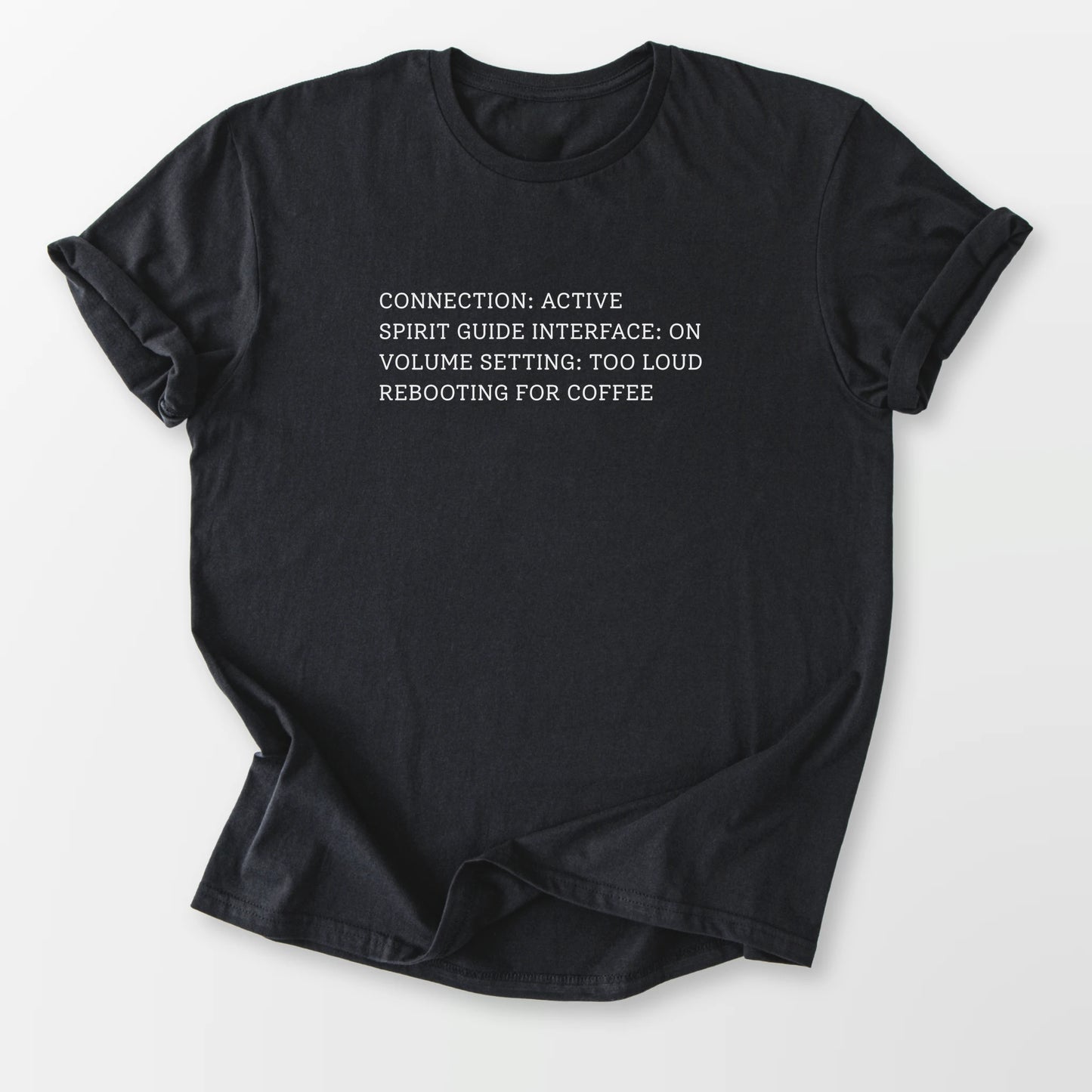 Rebooting for Coffee Tee Black T-Shirt