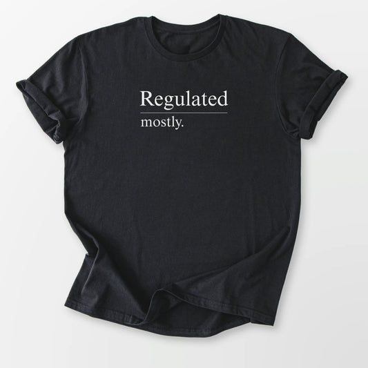 Regulated Mostly Tee Black T-Shirt