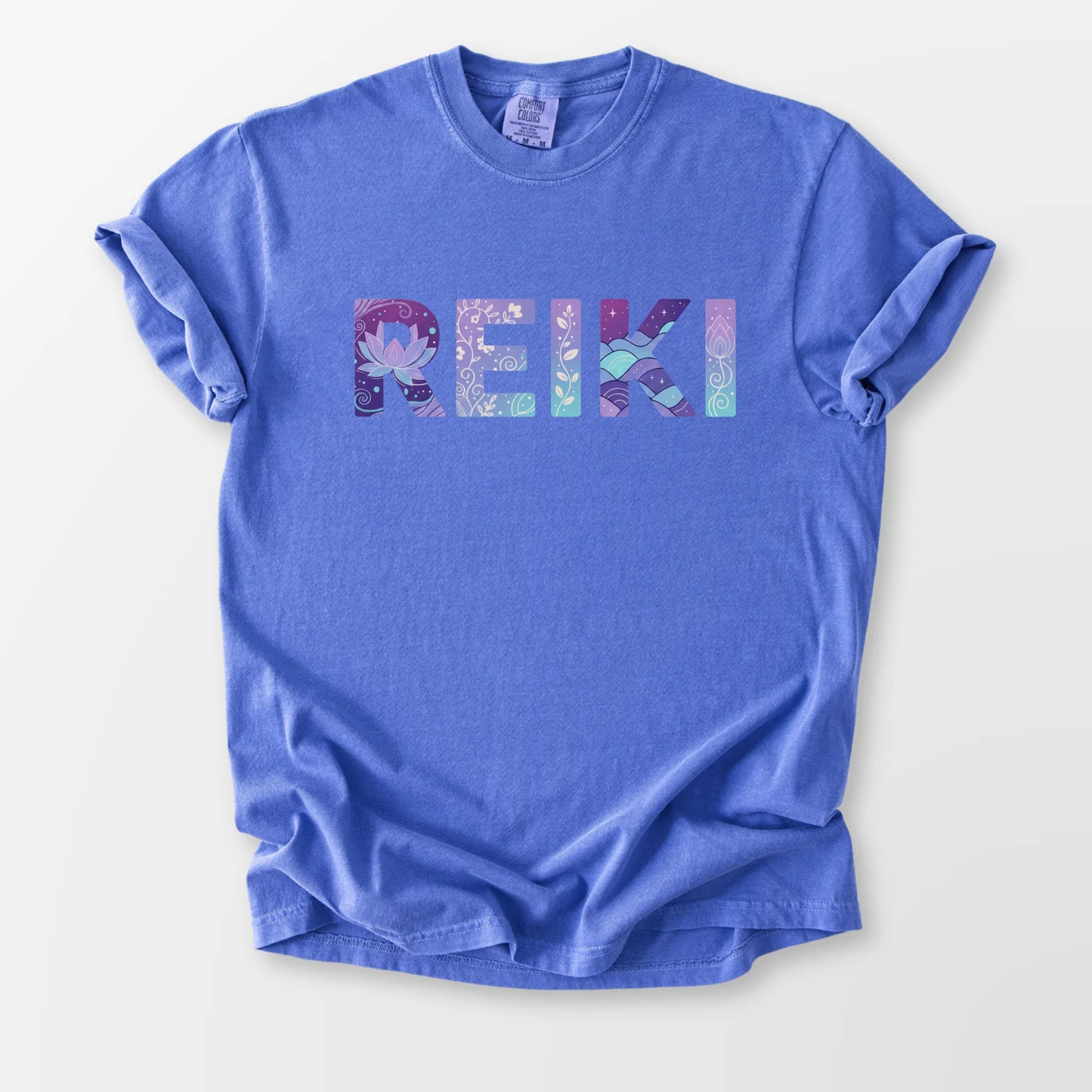 Reiki Comfort Tee Periwinkle T-Shirt