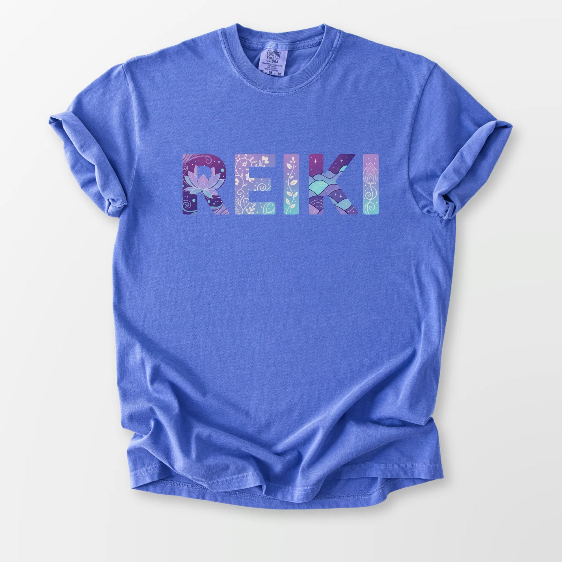 Reiki Comfort Tee Periwinkle T-Shirt