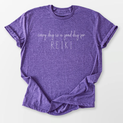 Reiki Every Day Tee Heather Purple T-Shirt