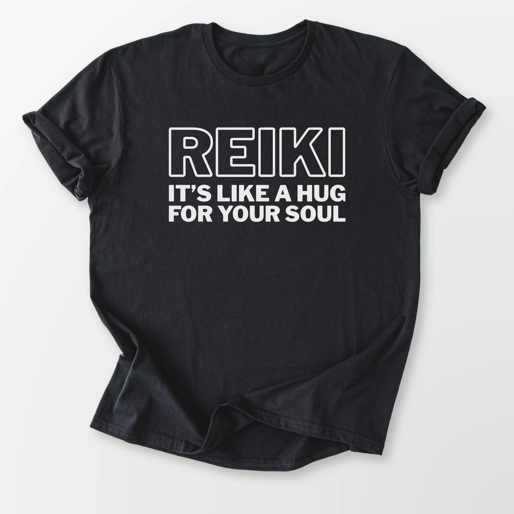 Reiki It's Like a Hug Tee Black T-Shirt