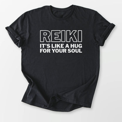 Reiki It's Like a Hug Tee Black T-Shirt
