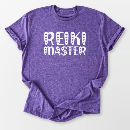 Reiki Master Hearts Tee Heather Purple T-Shirt