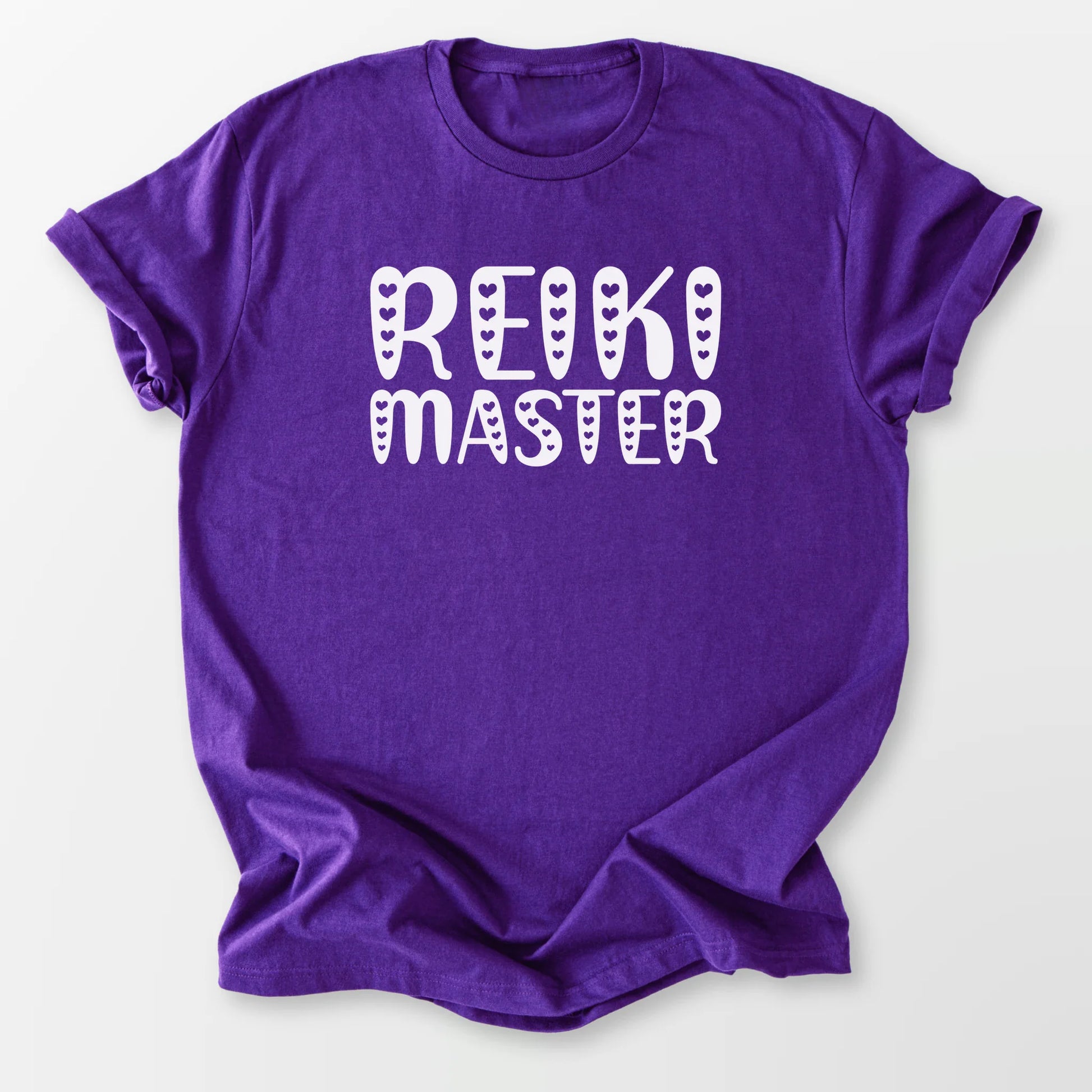 Reiki Master Hearts Tee Purple T-Shirt