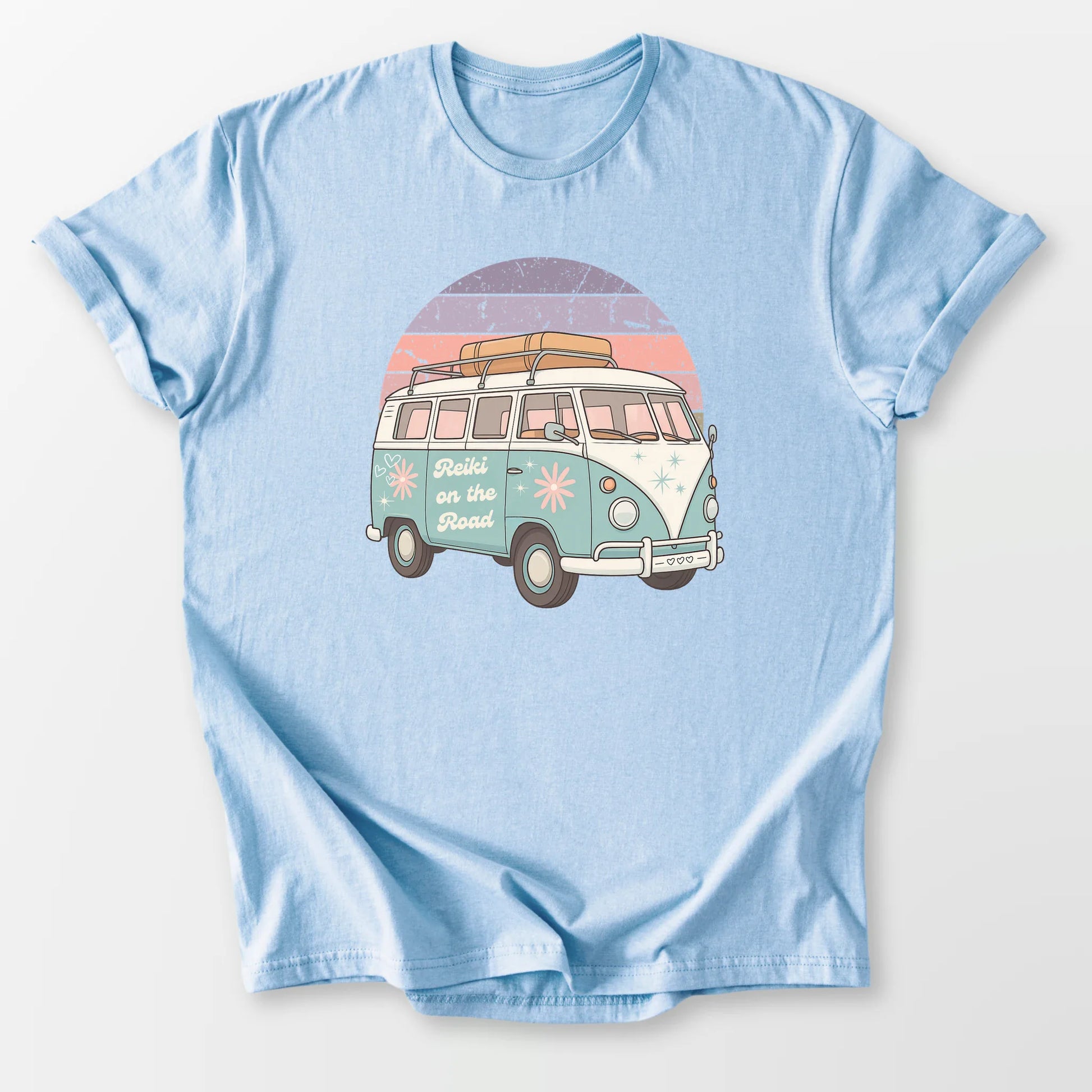 Reiki on the Road Tee Light Blue T-Shirt