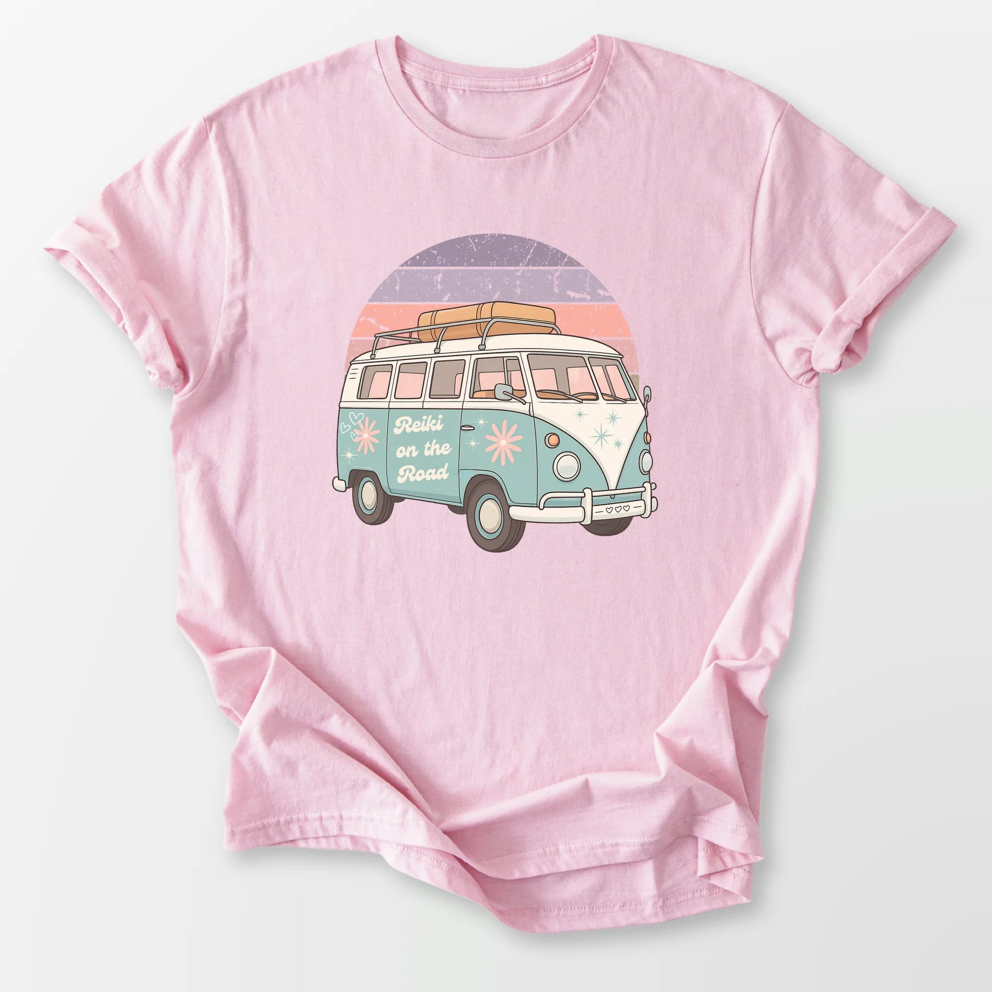 Reiki on the Road Tee Light Pink T-Shirt