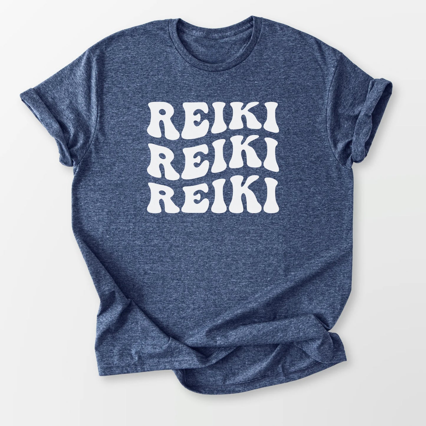 Reiki Reiki Reiki Tee Heather Navy T-Shirt