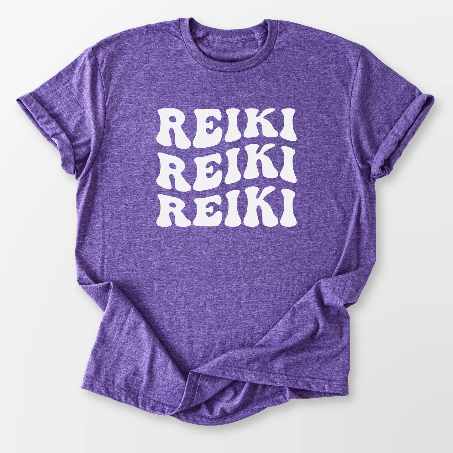 Reiki Reiki Reiki Tee Heather Purple T-Shirt