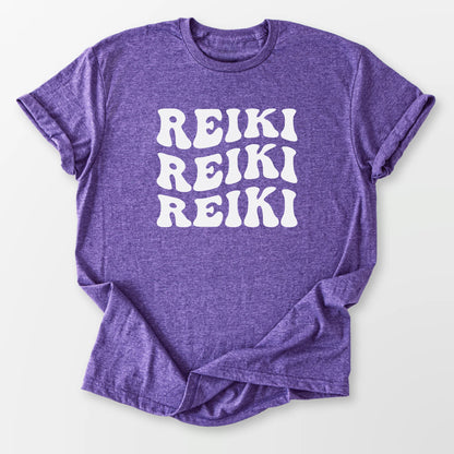 Reiki Reiki Reiki Tee Heather Purple T-Shirt
