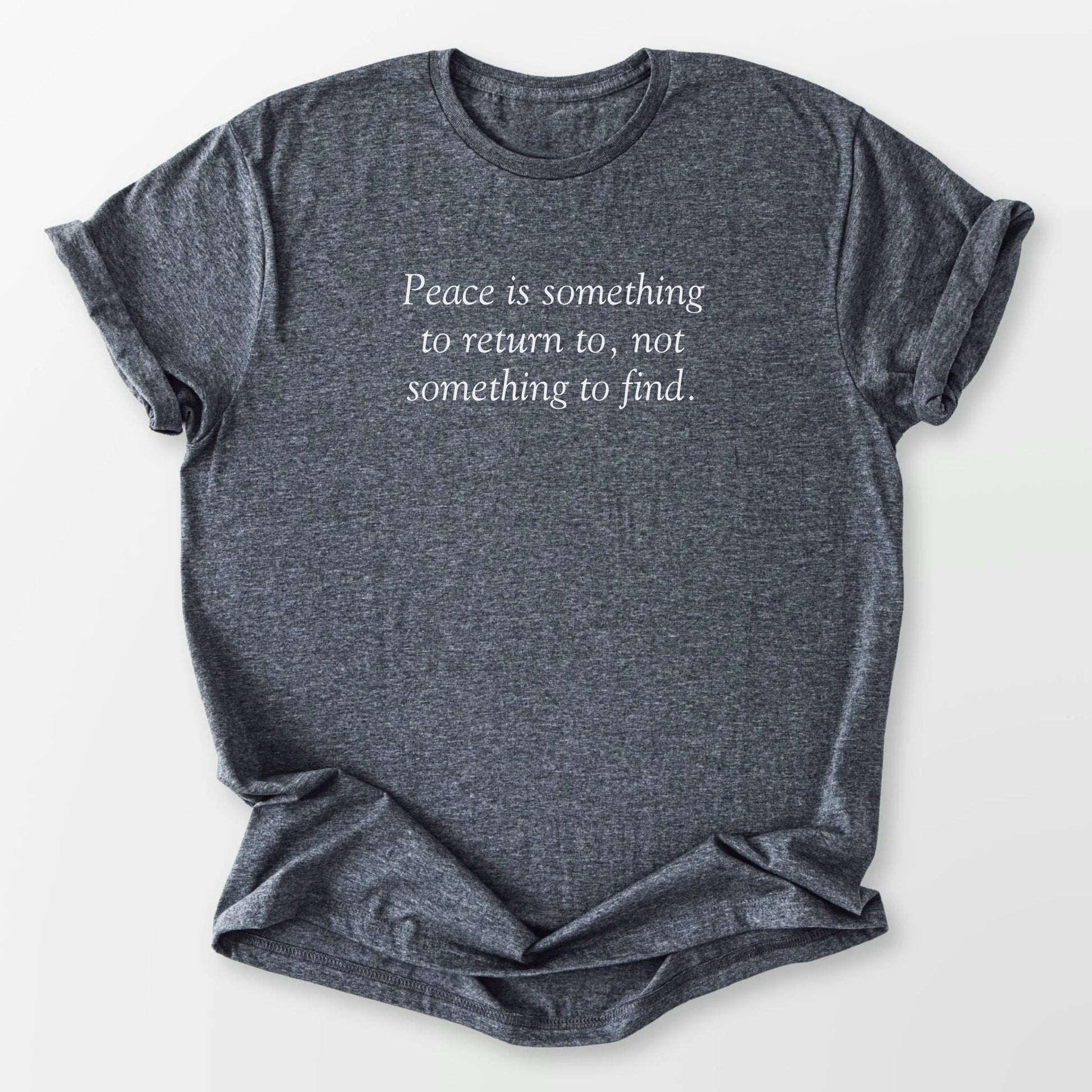 Return to Peace Tee Dark Heather Grey T-Shirt
