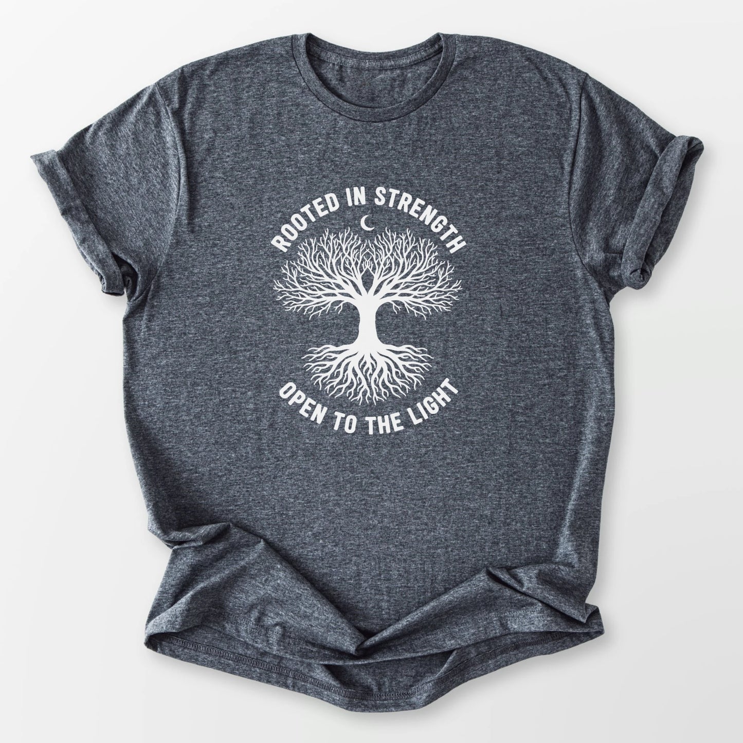 Rooted in Strength Tee Dark Heather Grey T-Shirt