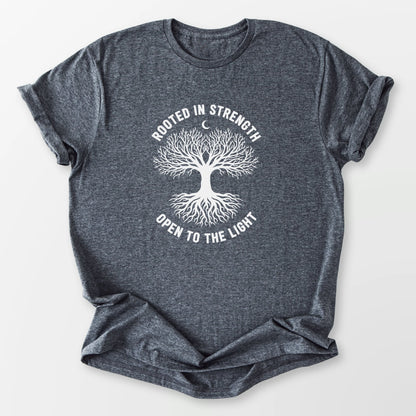 Rooted in Strength Tee Dark Heather Grey T-Shirt