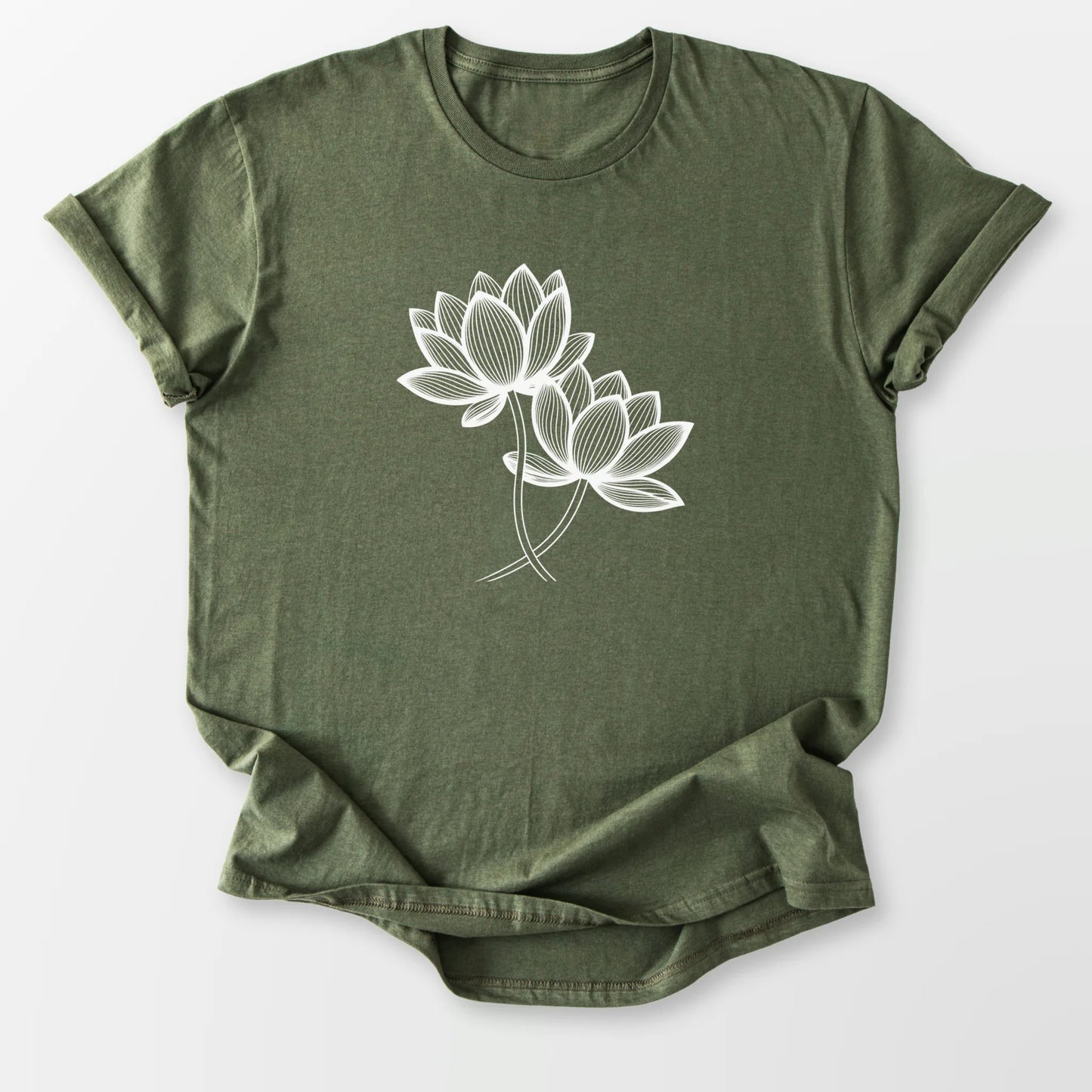 Sacred Blooms Tee Military Green T-Shirt