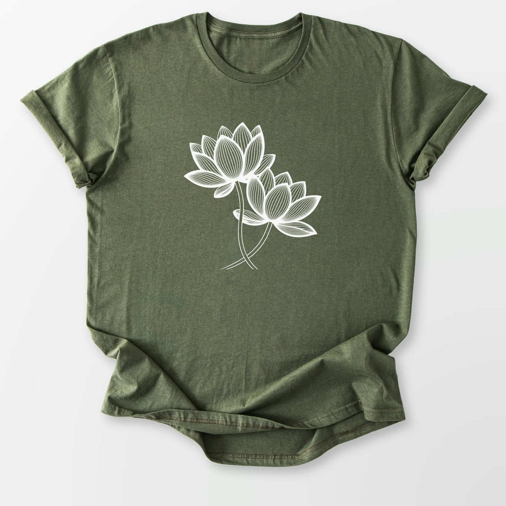Sacred Blooms Tee Military Green T-Shirt