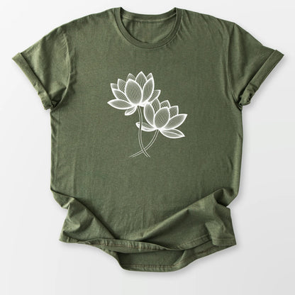 Sacred Blooms Tee Military Green T-Shirt