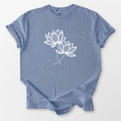 Sacred Blooms Tee Stone Blue T-Shirt
